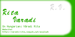 rita varadi business card