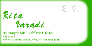 rita varadi business card